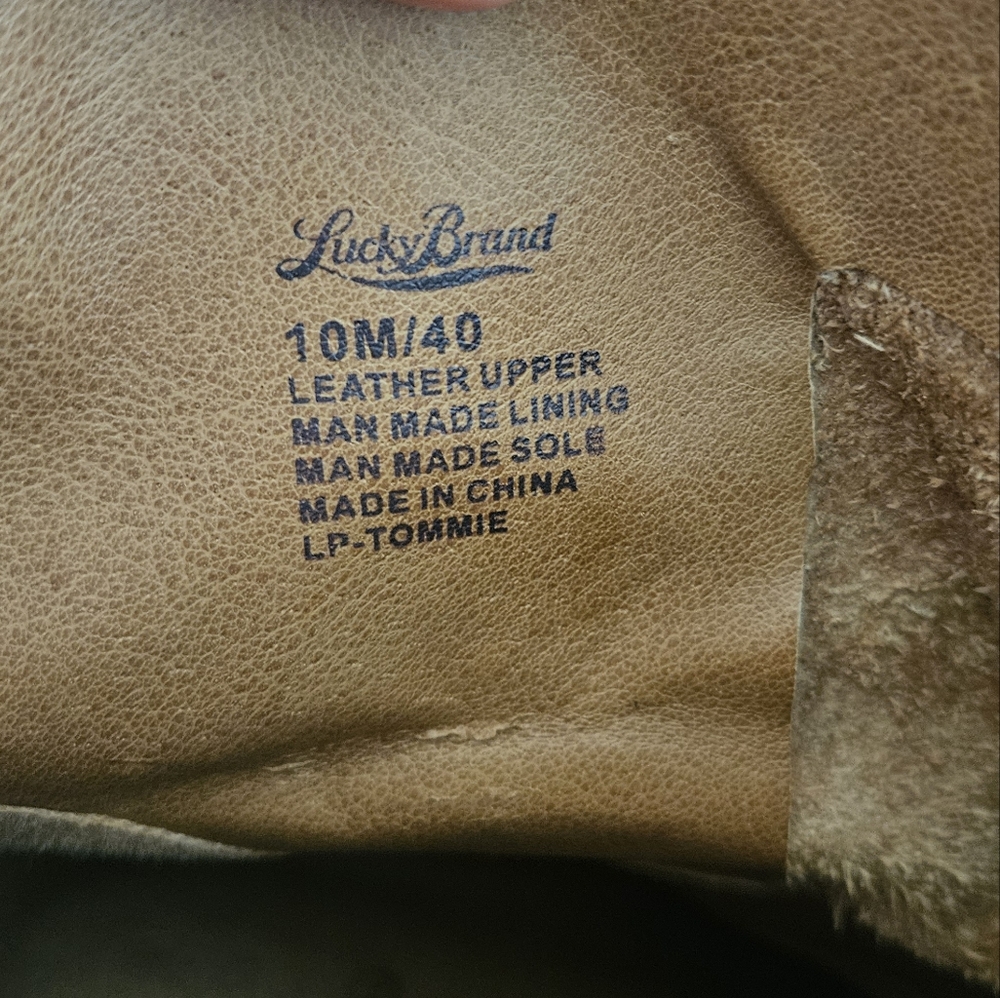 Lucky Brand Brown Leather Ankle Boots Size 10 - Picture 9 of 9